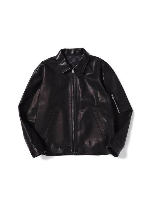 ×BLACKMEANS LEATHER JACKET (BLACK) / ブラックミーンズ コラボ レザージャケット