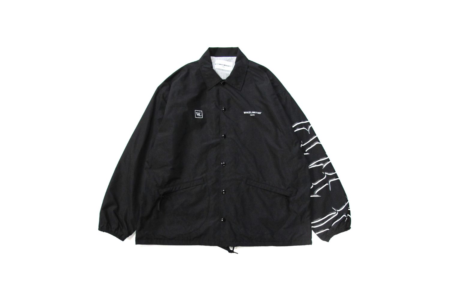 WHIZ LIMITED - BRIER WIND BREAKER (BLACK) / イバラプリント コーチ