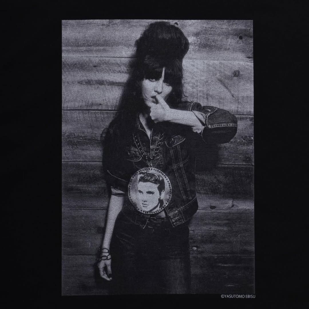 【ラスト1点】Stie-lo × Irina.L “Presley" T-SH (BLACK) / ×スティーロ×イリーナ・ラザレアヌ コラボ フォト Tシャツ