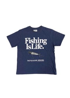 【ラスト1点】FISHING LIFE VINTAGE TEE (NAVY) / フィッシングライフ ヴィンテージ Tシャツ