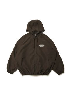 Nylon Zip Hooded Jacket (BROWN) / セットアップ フルジップ フード ジャケット