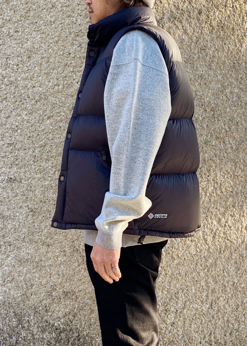 × nonnative DWELLER DOWN VEST (BLACK) / ノンネイティブ コラボ ダウンベスト