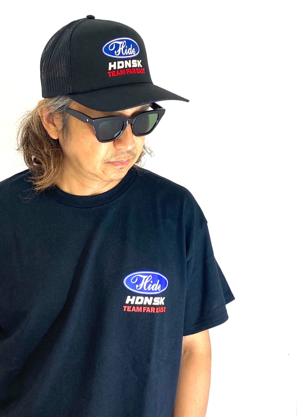 HDNSK Mesh CAP (BLACK) / 刺繍ロゴ メッシュ キャップ