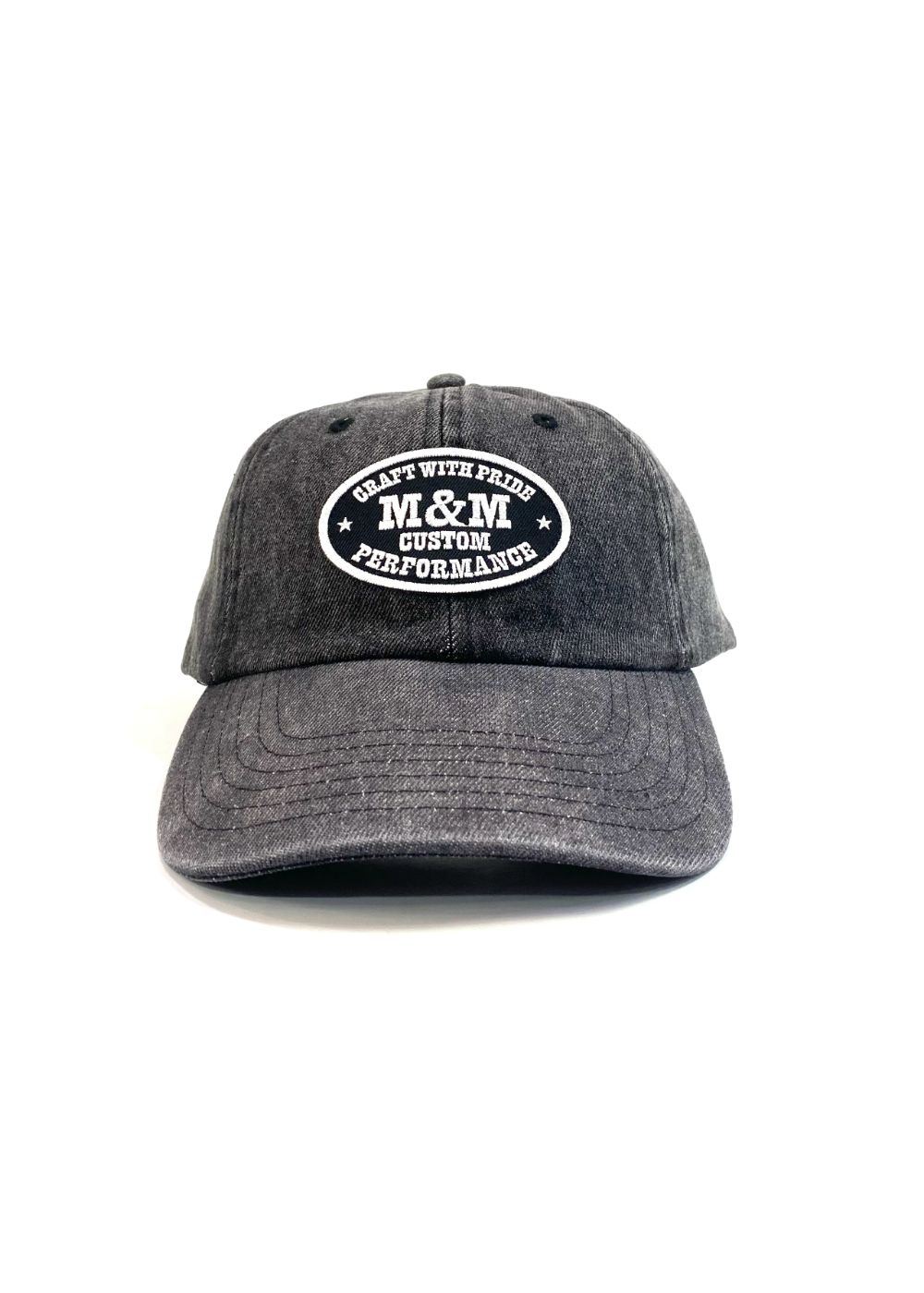 【ラスト1点】DENIM CAP (BLACK) / ワッペン デニム キャップ