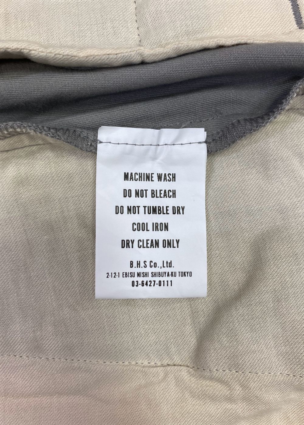 CHINO L/L PANTS SLIM (GRAY) / スリムタイプ チノ パンツ