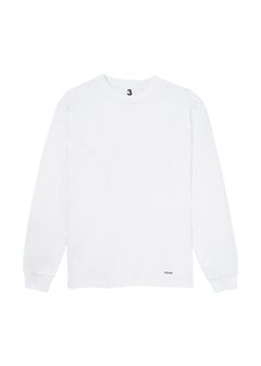 2 Pcs L/S PACK LOGO TEE "LS PACK" (WHITE) / 2ピース パック Tシャツ