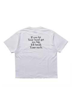 It'll Break Your Neck T-SH (WHT) / オリジナル プリント ポケット Tシャツ