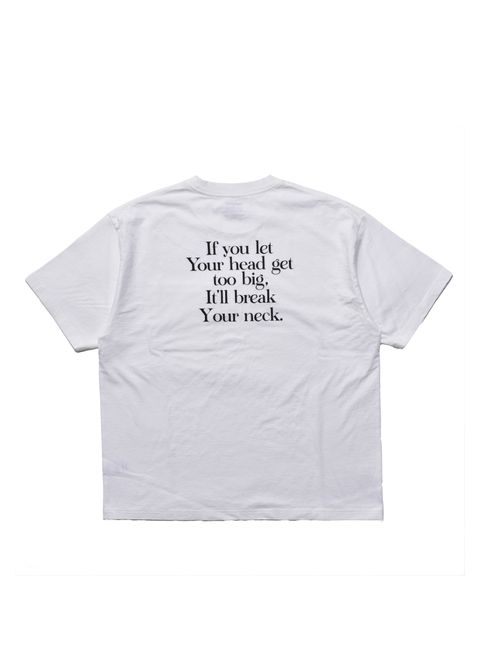 It'll Break Your Neck T-SH (WHT) / オリジナル プリント ポケット Tシャツ