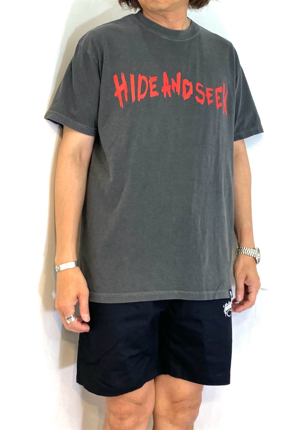 Wolf S/S Tee (Back) (D-BLACK) / ウルフ プリントTee (バック)