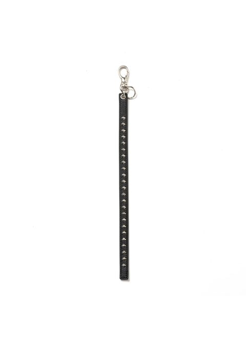 STUDS LEATHER LONG KEY RING (BLACK) / スタッズ レザー キーリング ロング バージョン