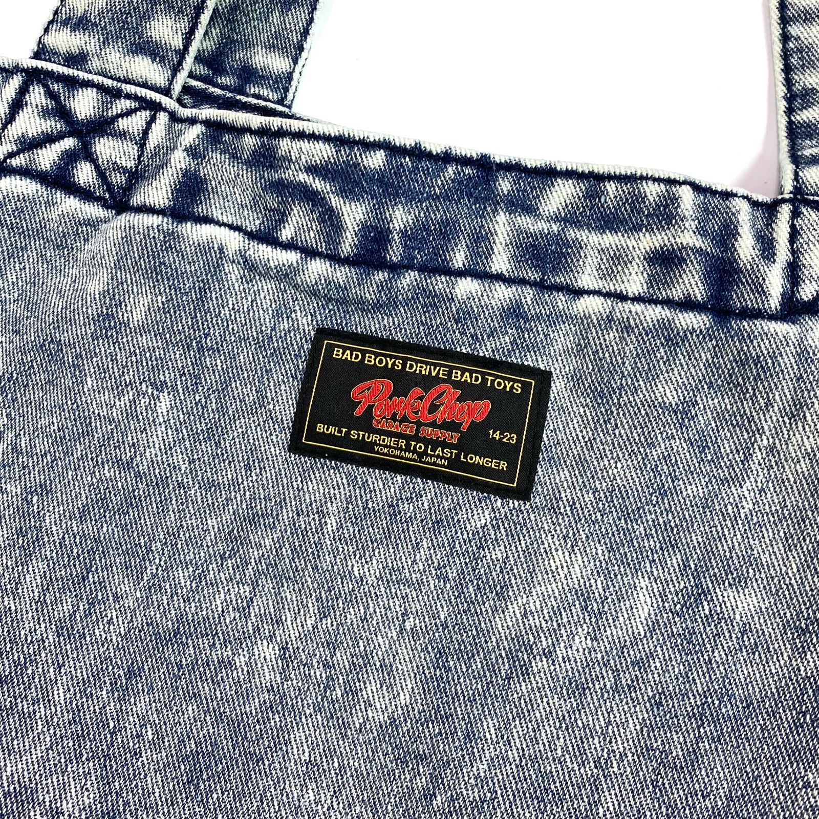 SPINNING DENIM TOTE BAG (CHEMICAL WASH DENIM) / スピニング デニム トートバッグ