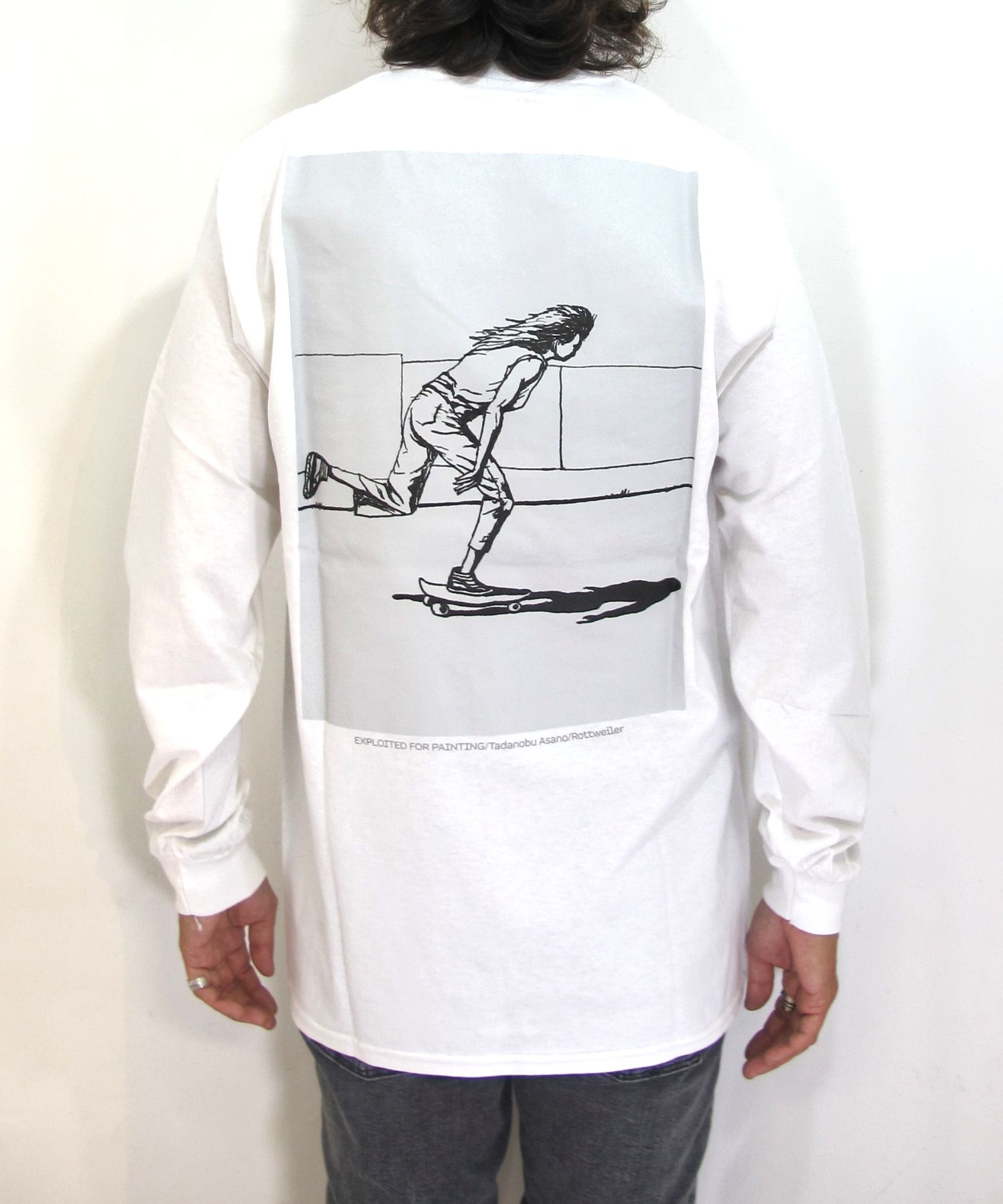 × Tadanobu Asano SKATER LS TEE (WHITE) / 浅野忠信 コラボロンT (スケーター)