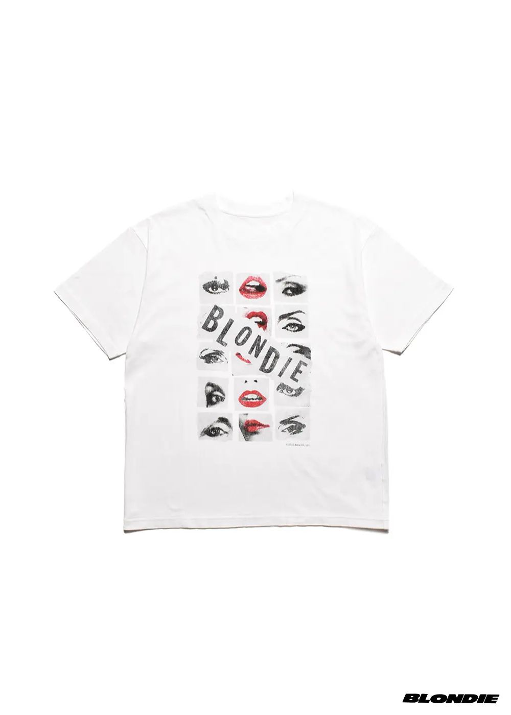 × BLONDIE "Eyes & Lips" Crewneck T-SH (WHITE) / ブロンディー コラボ Tシャツ