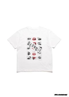 × BLONDIE "Eyes & Lips" Crewneck T-SH (WHITE) / ブロンディー コラボ Tシャツ