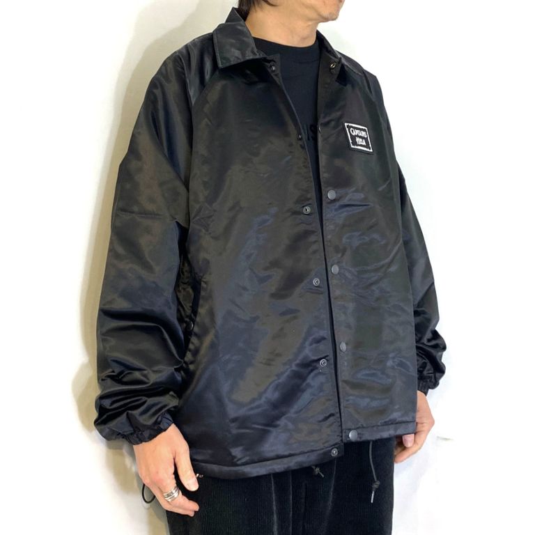 CAPTAINS HELM - LOGO COACH JACKET (BLACK) / ロゴプリント コーチ 