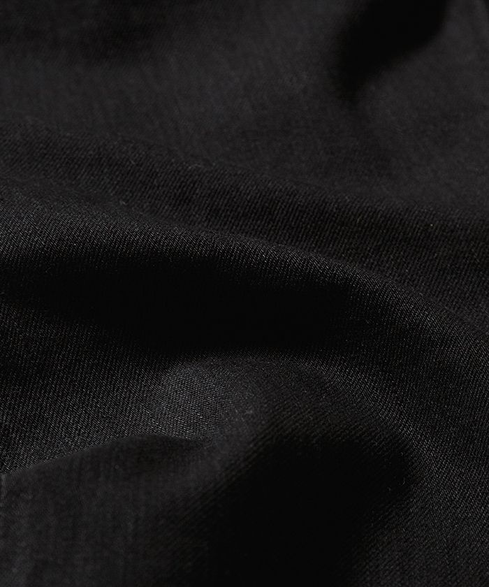 N.Slim Tapered STR 5pocket OWS (BLACK) / スリムテーパード ブラックデニムパンツ