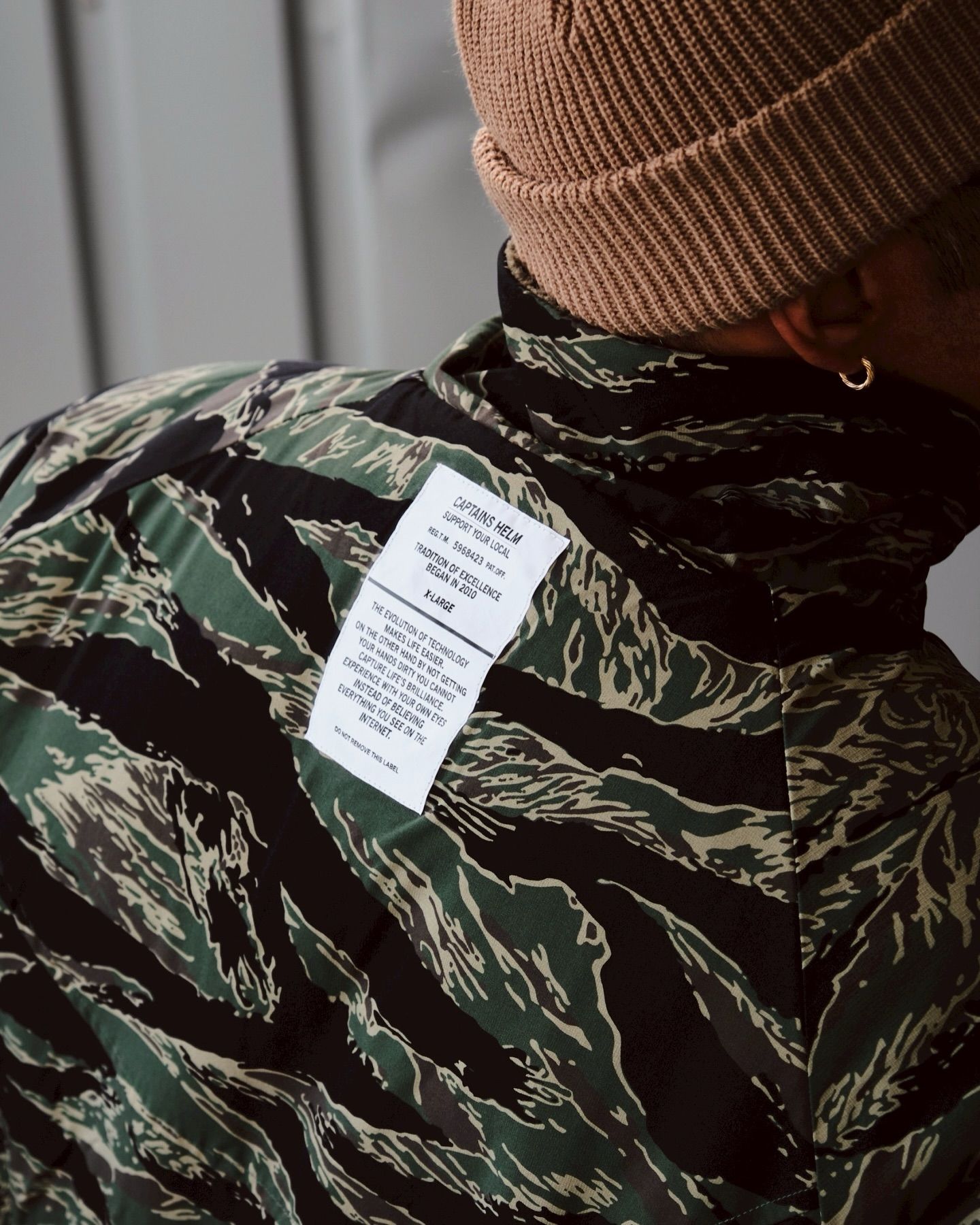 【ラスト1点】REVERSIBLE FLEECE JACKET (OLIVE×TIGER CAMO) / リバーシブル フリース ジャケット