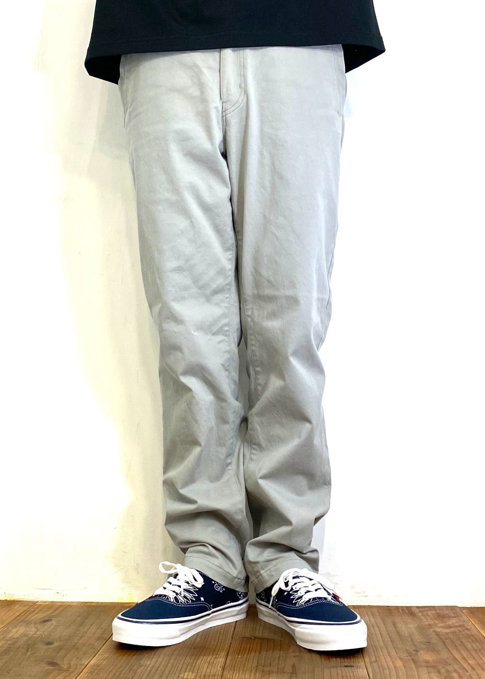 CHINO L/L PANTS SLIM (GRAY) / スリムタイプ チノ パンツ
