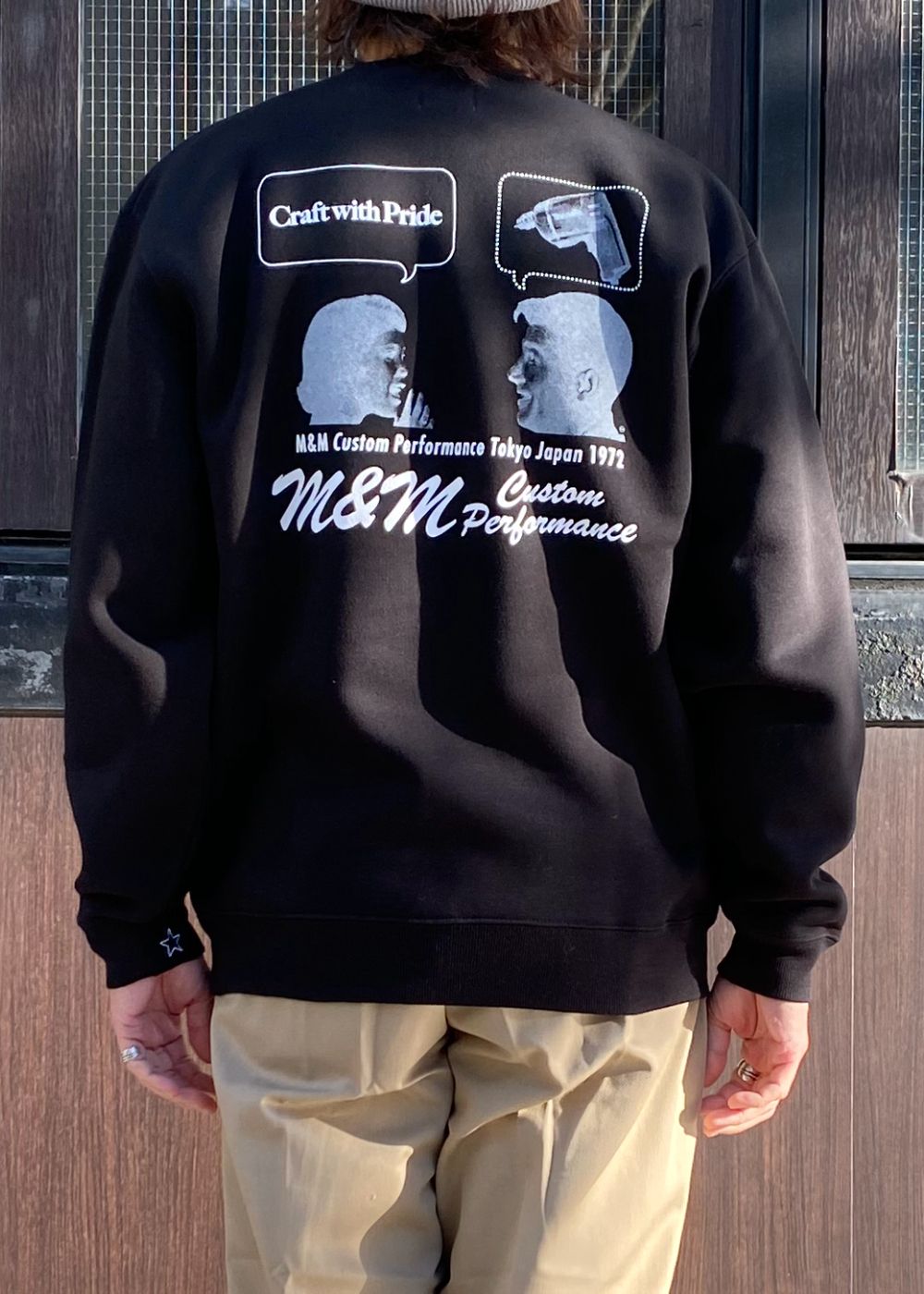 【ラスト1点】 Add Crewneck Sweat (BLACK) / プリント クルーネックスウェット