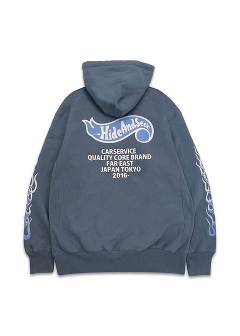 ×CARSERVICE HOODED SWEAT SHIRT (D-BLUE) / カーサービス スウェット パーカー