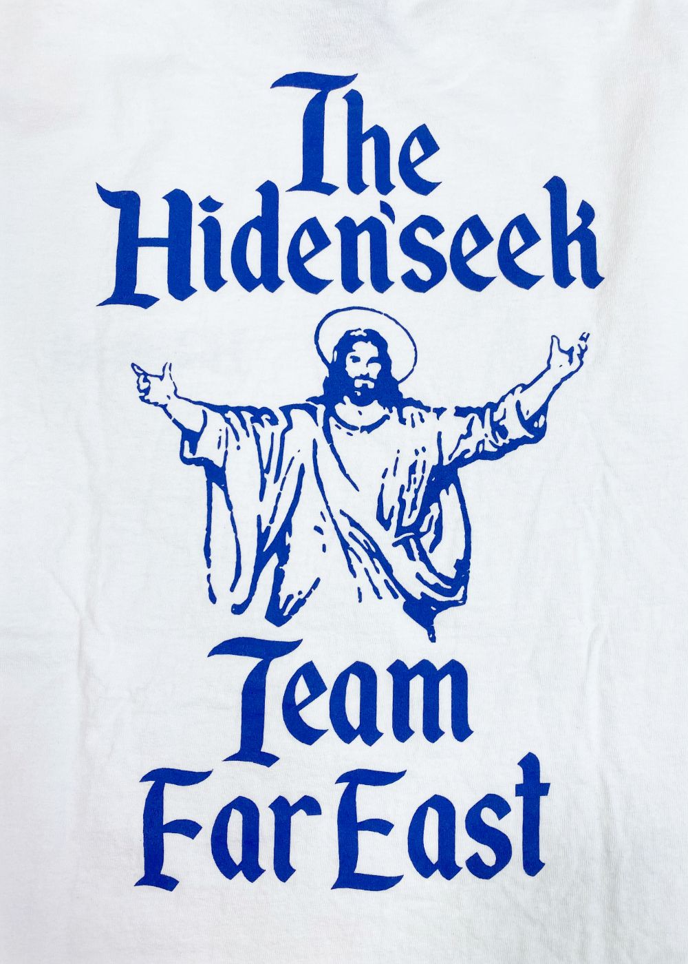 HIDE AND SEEK - JESUS L/S TEE (WHITE) / ジーザス ロングスリーブ T