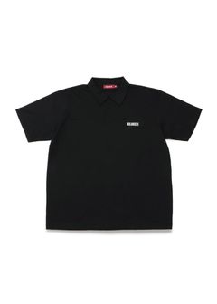 Polo S/S Shirt (BLACK) / ロゴプリント ポロシャツ