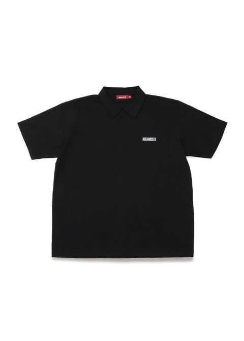Polo S/S Shirt (BLACK) / ロゴプリント ポロシャツ