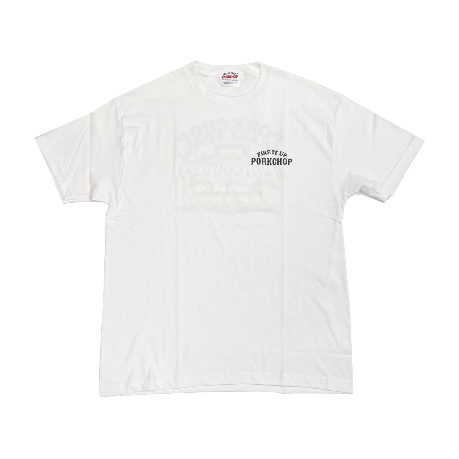 PORKCHOP - 3D B&S TEE (WHITE) / 3Dバーアンドシールド Tシャツ