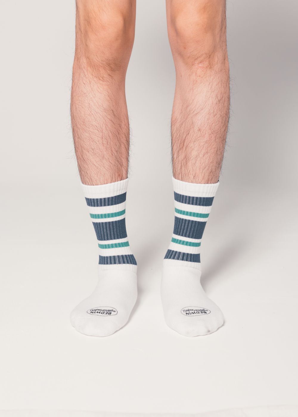 2 Pcs LINE SOCKS "LARRY" (NAVY) / 2パック ラインソックス