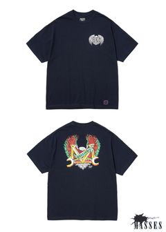 【ラスト1点】×MASSES T-SHIRT EAGLE (NAVY) / マシス コラボレーション プリントT