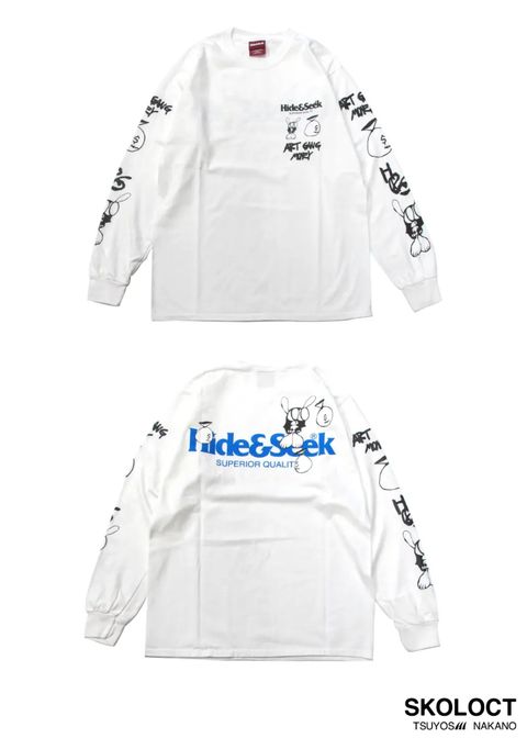 × SKOLOCT L/S Tee-1 (WHITE) / スコロクト コラボロンT