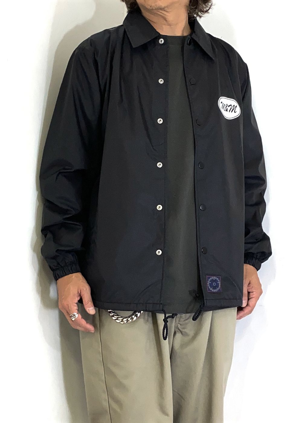 Coach Jacket (BLACK) / プリント コーチジャケット