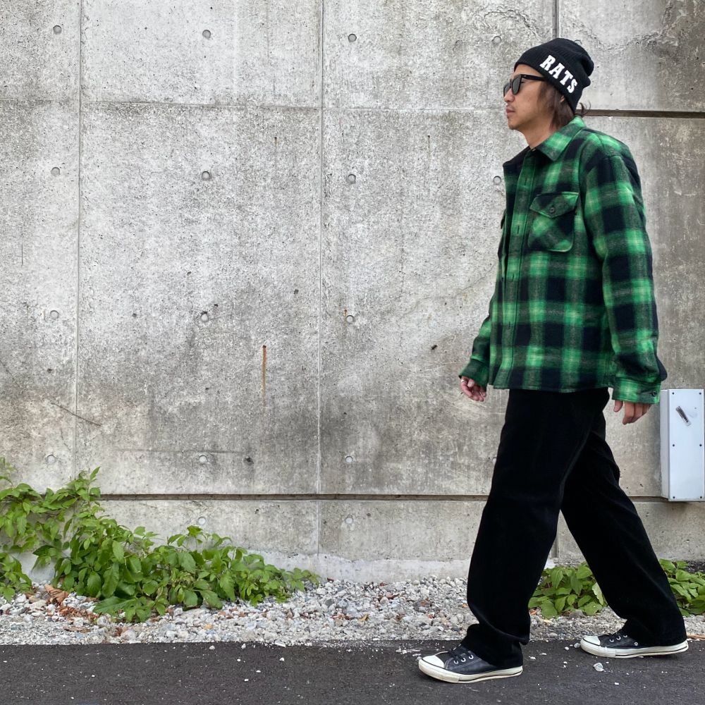 WOOL CHECK SHIRT JKT (GREEN CHECK) / ウール チェック シャツ ジャケット