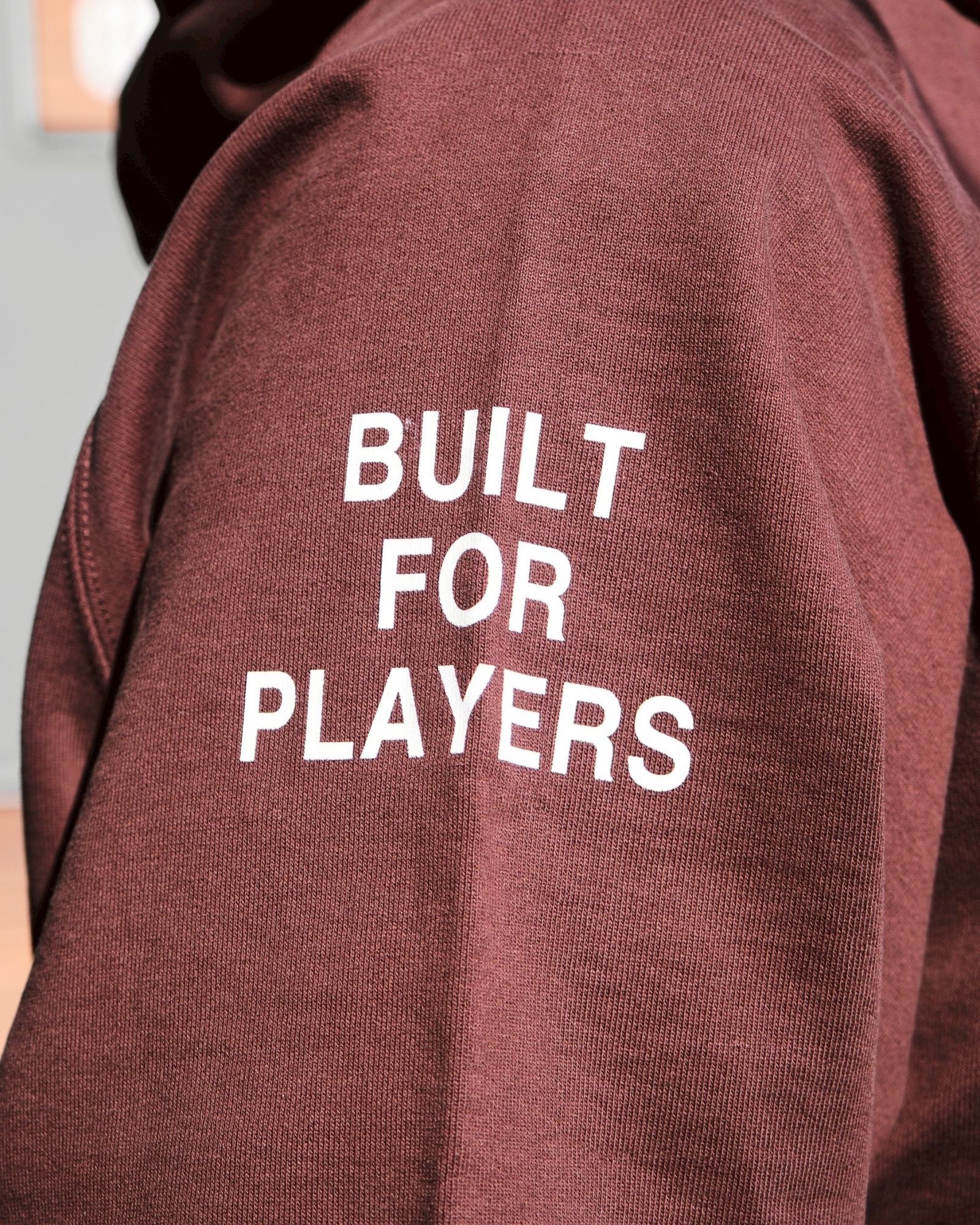 TM LOGO HOODIE (BROWN) / ロゴ プリント スウェット パーカー