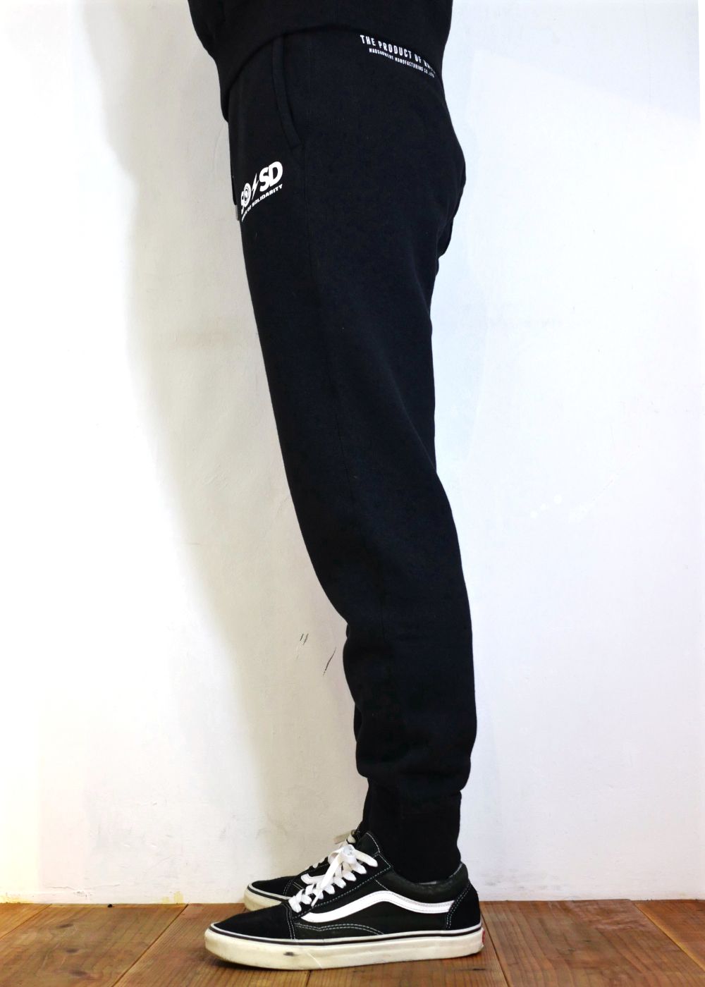 RATS - JOGGER SWEAT PANTS (BLACK) / プリントスウェットパンツ