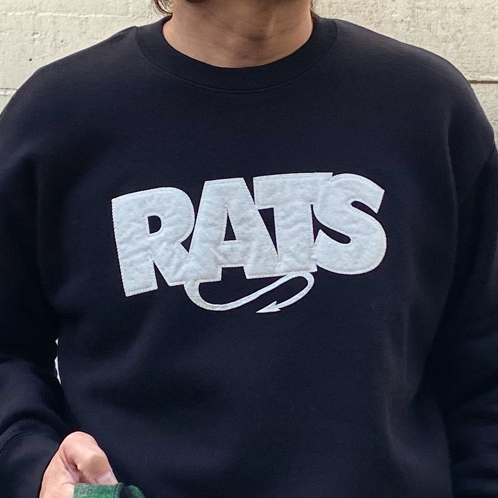 BOX LOGO SWEAT (BLACK) / ロゴ アップリケ スウェット / セットアップ可能