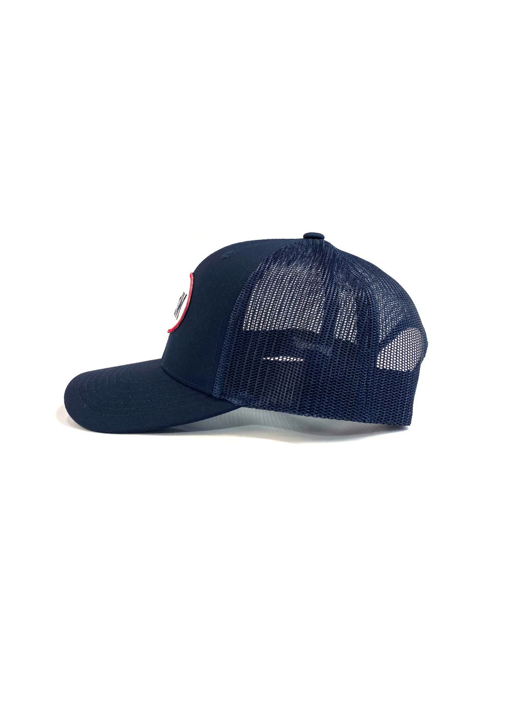 RETRO TRUCKER MESH CAP (NAVY) / ワッペン メッシュキャップ