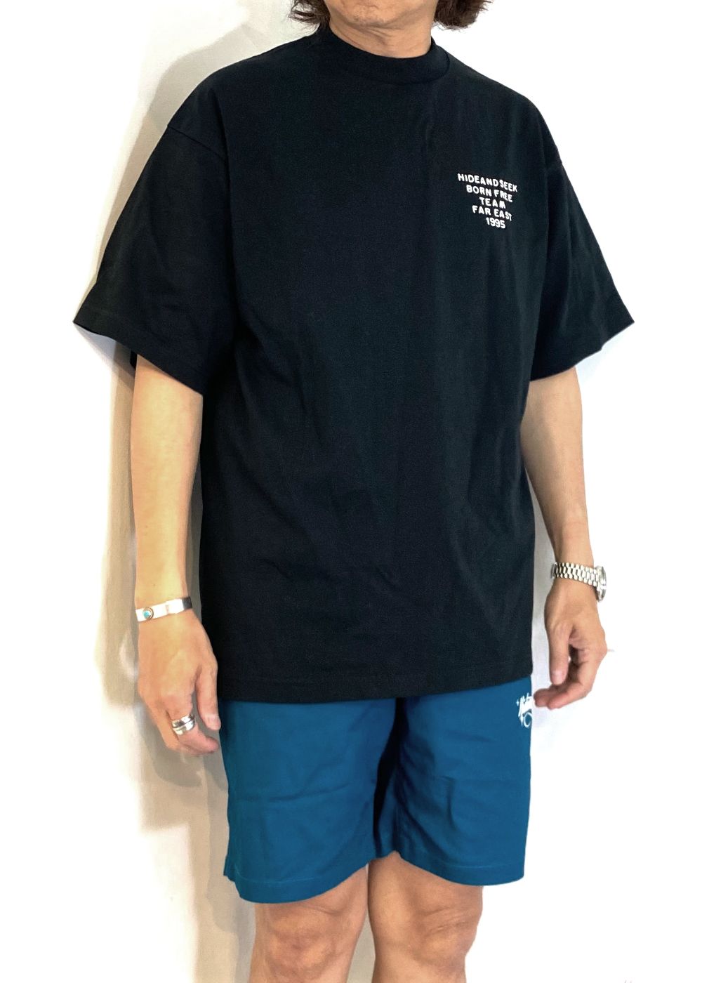 Typewriter S/S Tee (BigSilhouette) (BLACK) / ヘビーオンス ワイド Tシャツ