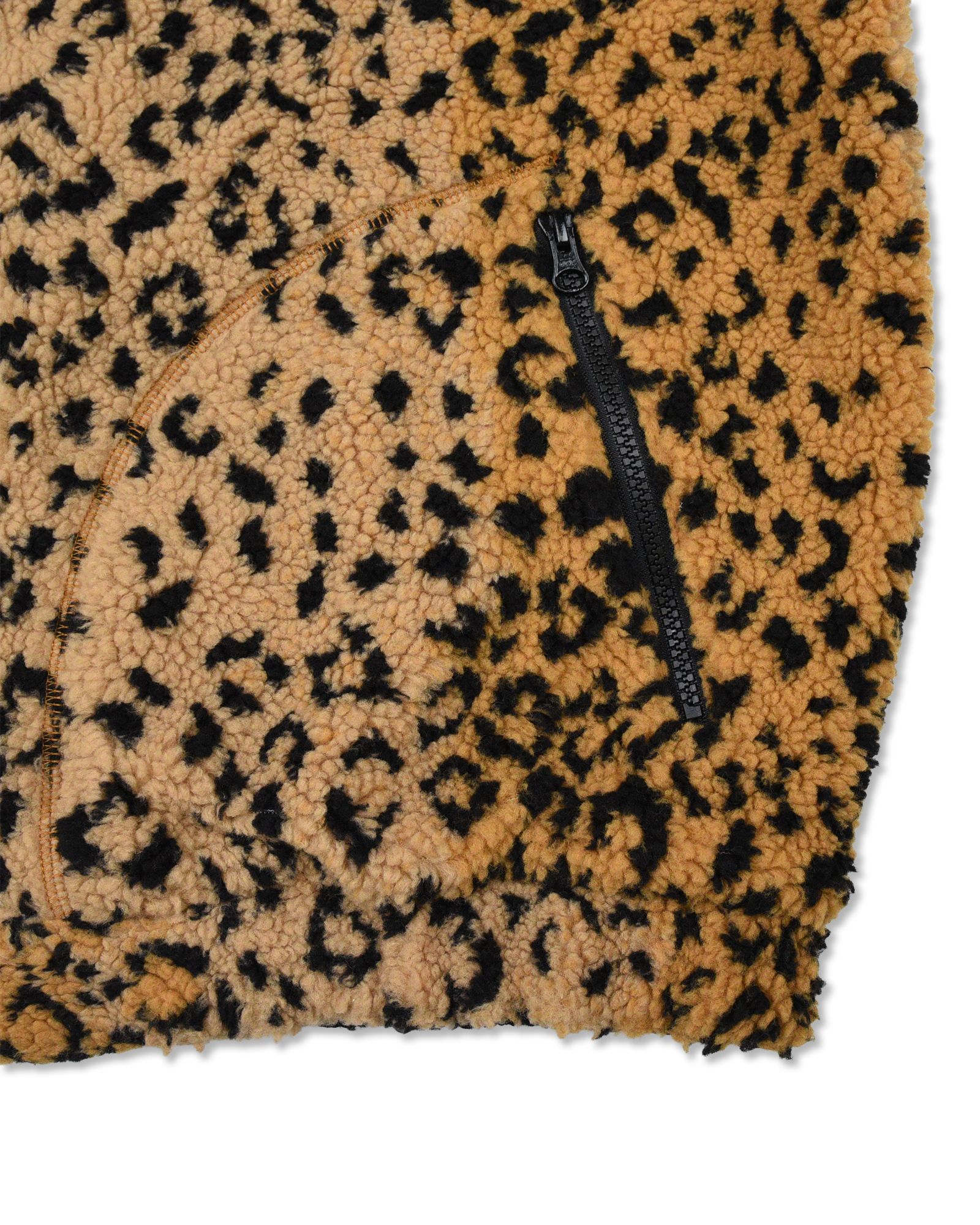REVERSIBLE FLEECE JACKET (BLACK×LEOPARD) / リバーシブル フリース ジャケット