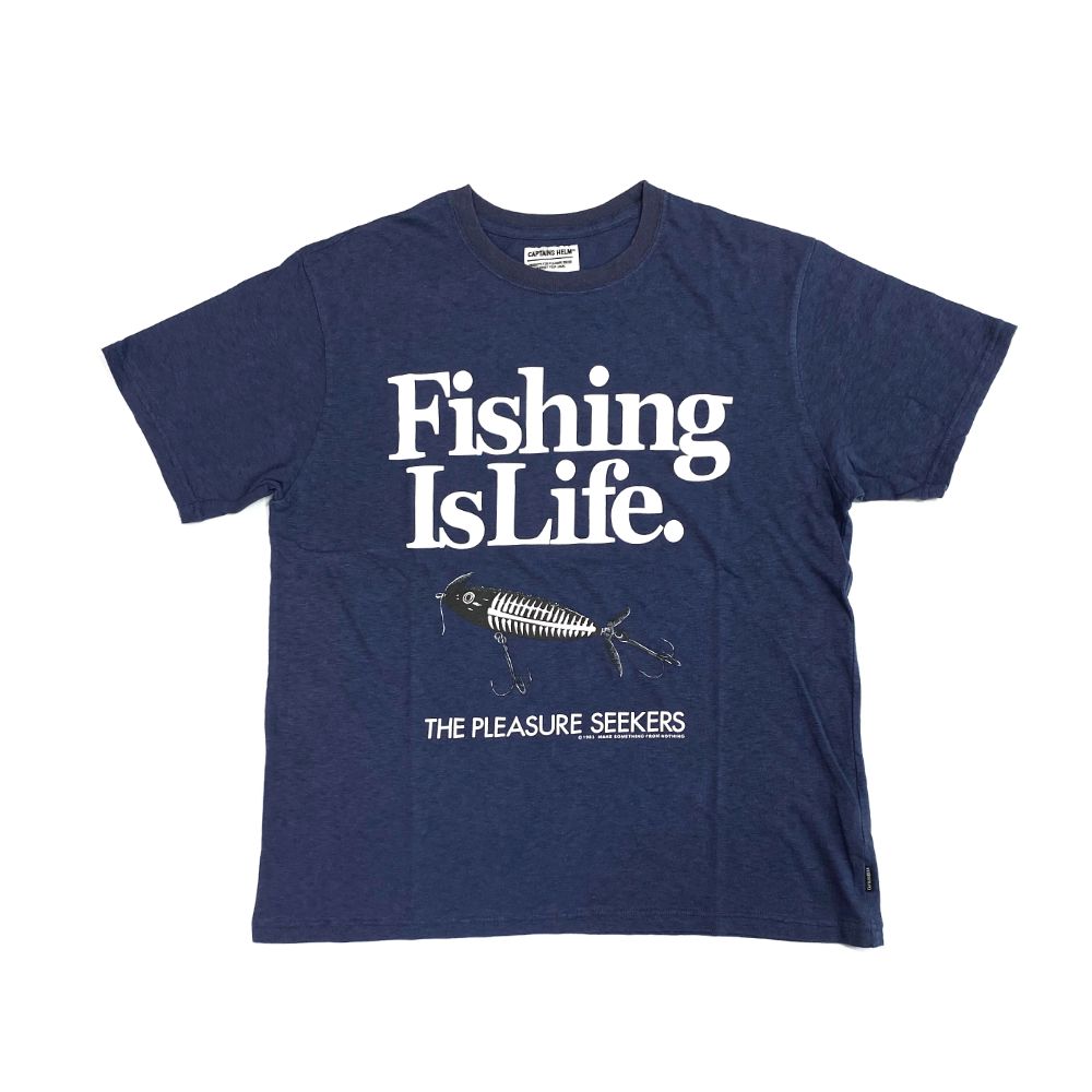 【ラスト1点】FISHING LIFE VINTAGE TEE (NAVY) / フィッシングライフ ヴィンテージ Tシャツ