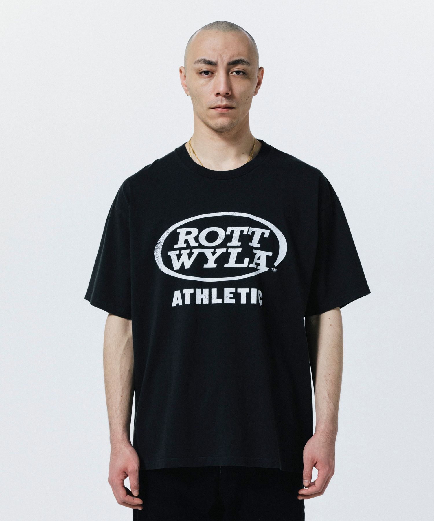ATHLETIC TEE (BLACK) / ピグメント ボディー ロゴ プリント Tシャツ