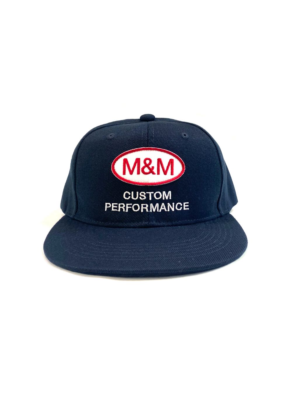 【ラスト1点】Flat Visor Cap (NAVY) / ロゴ ワッペン ベースボール キャップ