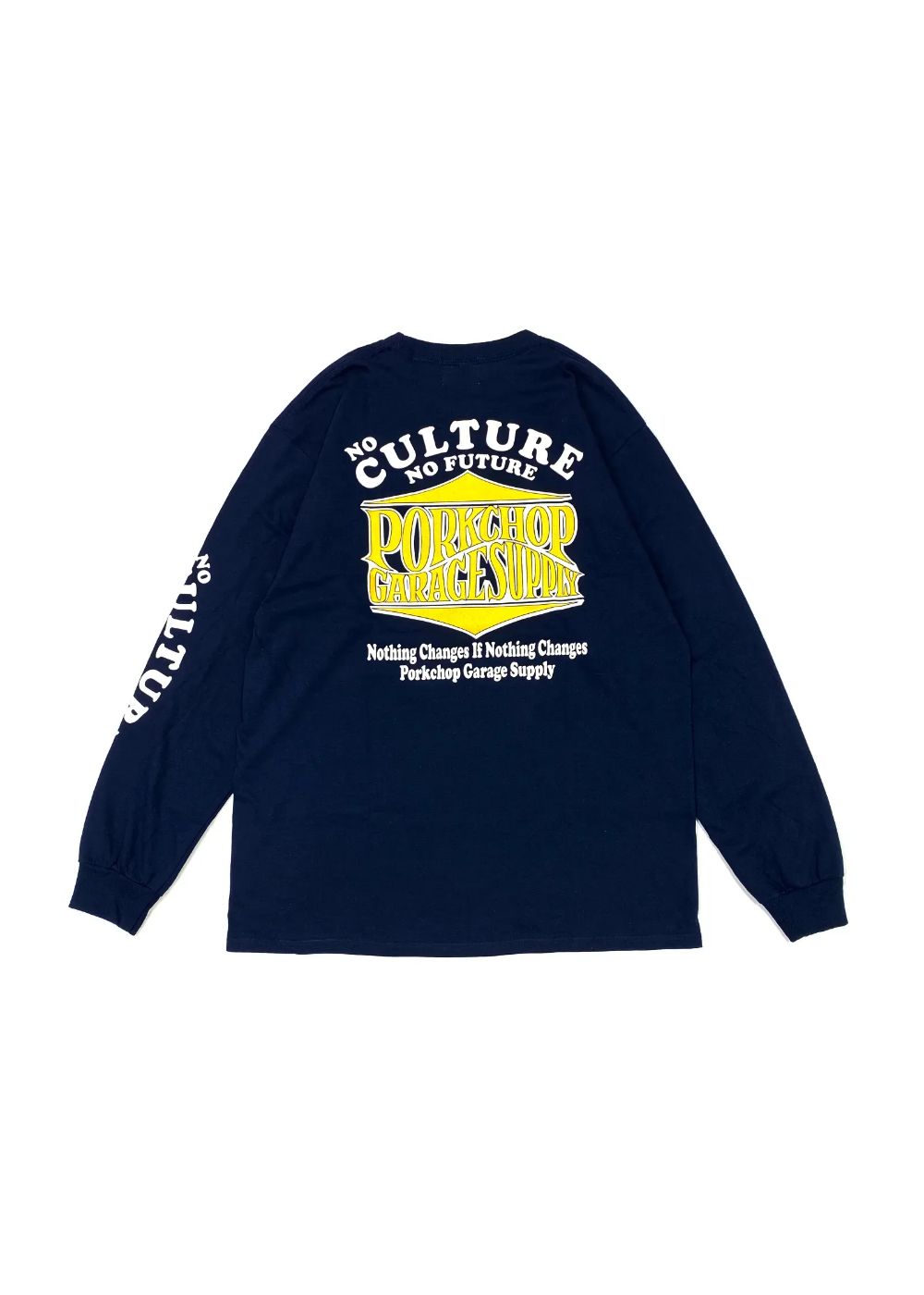 WAVE LOGO L/S TEE (NAVY) / ウェーブ ロゴ ロングスリーブ ポケット Tシャツ