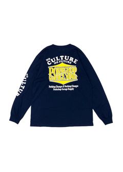 WAVE LOGO L/S TEE (NAVY) / ウェーブ ロゴ ロングスリーブ ポケット Tシャツ