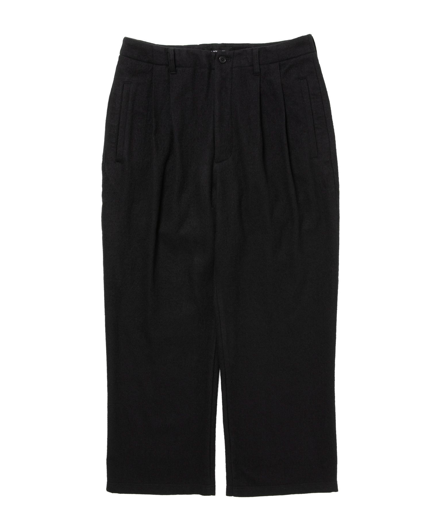 R9 2TAC PANTS (BLACK) / コットン ウール ワイド パンツ