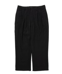 R9 2TAC PANTS (BLACK) / コットン ウール ワイド パンツ