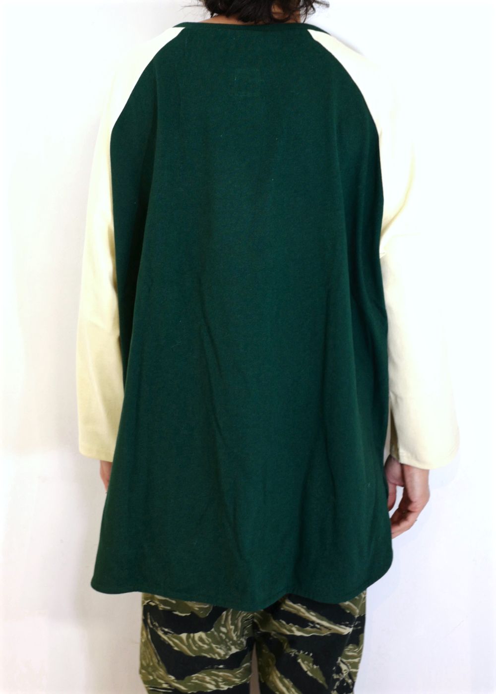 3/4 SLEEEVE BASEBALL TEE "BABE" (GREEN) / グッドウェア コラボ ベースボールTee