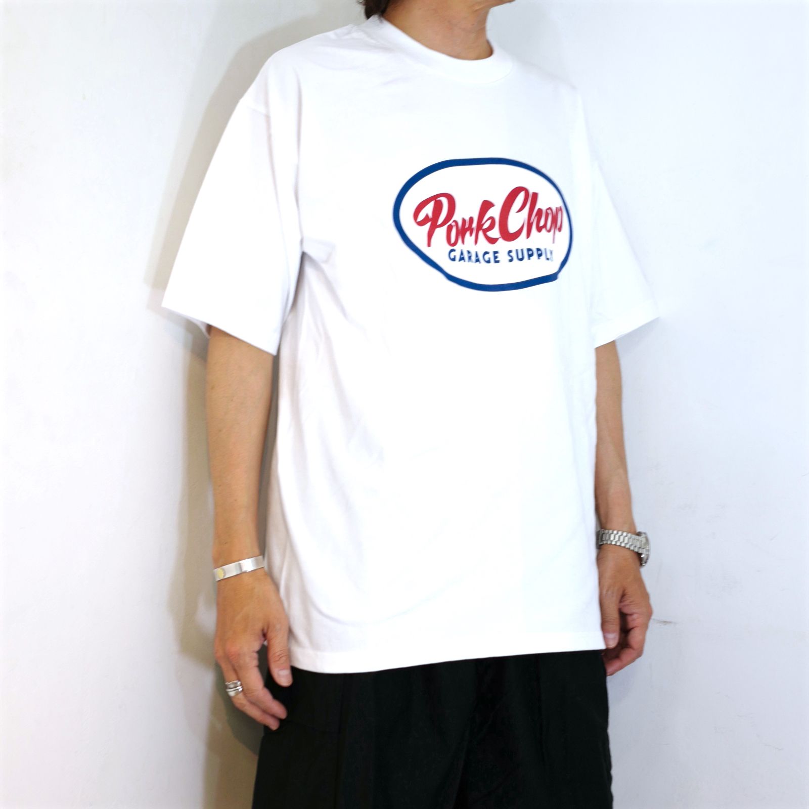 ジャパン PC ROD L/S TEE/WHITE ポークチョップ ホワイト XL Tシャツ