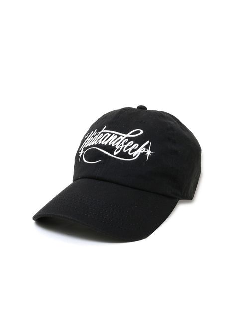 Cursive Logo Baseball CAP (BLACK) / 刺繍ロゴ ベースボールキャップ