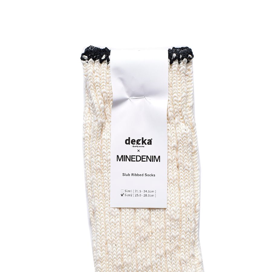 ×decka Melange Rib SOX (OWH) / デッカ コラボ メランジ ソックス